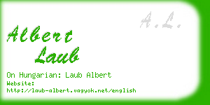 albert laub business card